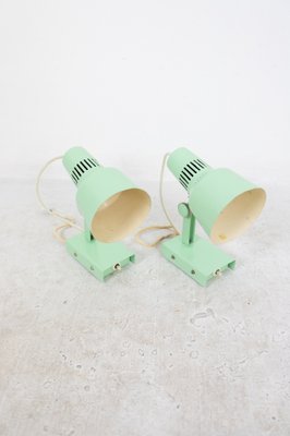 Pastel Green Adjustable Wall Lamps, 1960s, Set of 2-FOH-1822679