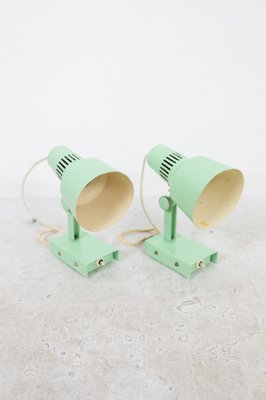 Pastel Green Adjustable Wall Lamps, 1960s, Set of 2-FOH-1822679