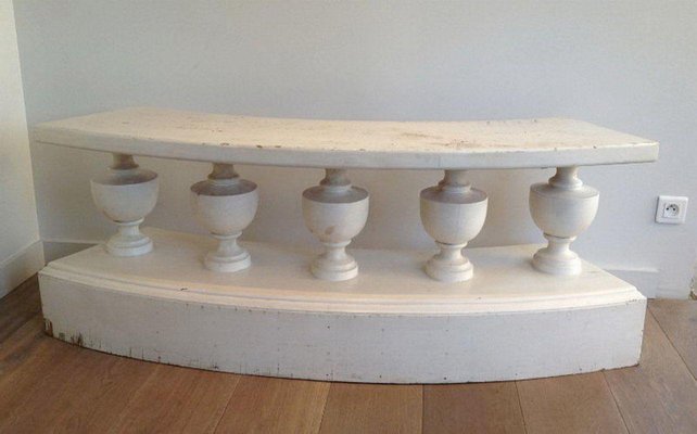 Patinated Bench with Balusters, 1940s-BA-1365677