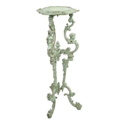 Patinated Cast Iron Sellette Table-NQ-1778213