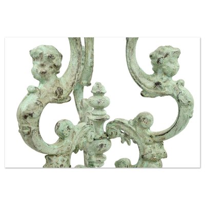 Patinated Cast Iron Sellette Table-NQ-1778213