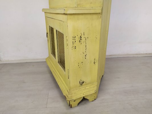 Patinated Corner Cupboard in Fir & Iron-EAD-1313864