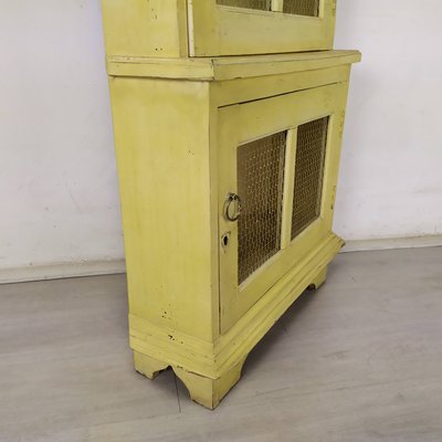 Patinated Corner Cupboard in Fir & Iron-EAD-1313864