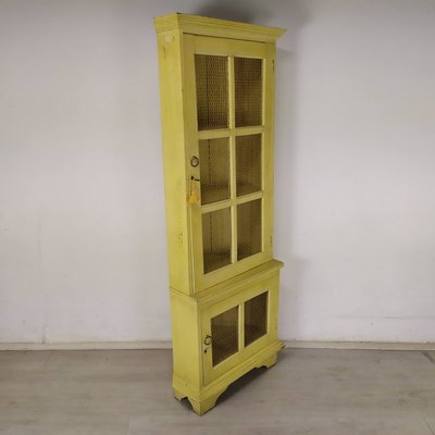 Patinated Corner Cupboard in Fir & Iron-EAD-1313864