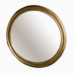 Patinated Gold Wood Mirror-RWZ-1155609