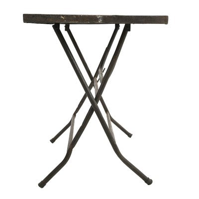 Patinated Iron Folding Table-NQ-1788070