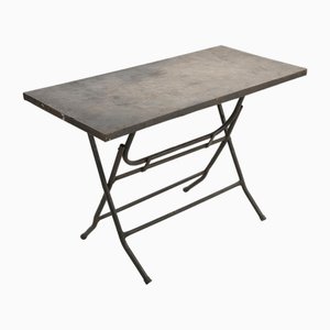 Patinated Iron Folding Table-NQ-1788070