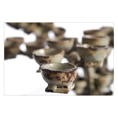 Patinated Metal Candleholder-NQ-702205