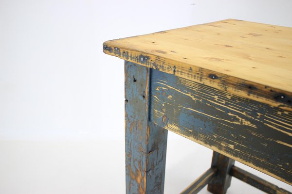 Patinated Pine Table, Czechoslovakia-TZ-1761247