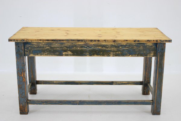 Patinated Pine Table, Czechoslovakia-TZ-1761247