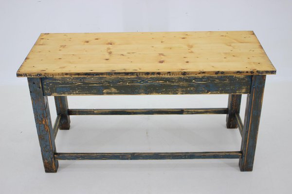 Patinated Pine Table, Czechoslovakia-TZ-1761247