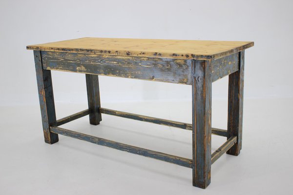 Patinated Pine Table, Czechoslovakia-TZ-1761247