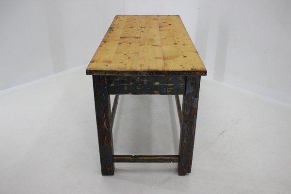 Patinated Pine Table, Czechoslovakia-TZ-1761247