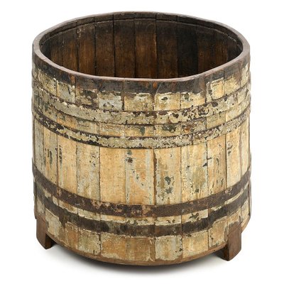 Patinated Solid Wood Barrel-NQ-1798464