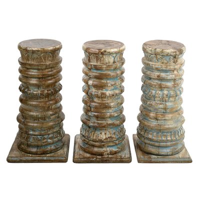 Patinated Solid Wood Column-NQ-1798457