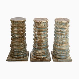 Patinated Solid Wood Column-NQ-1798457