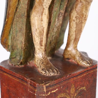 Patinated Statue in Wood-VMM-1287228