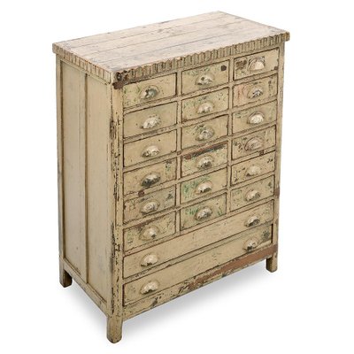 Patinated Teak Chest of Drawers-NQ-1798461