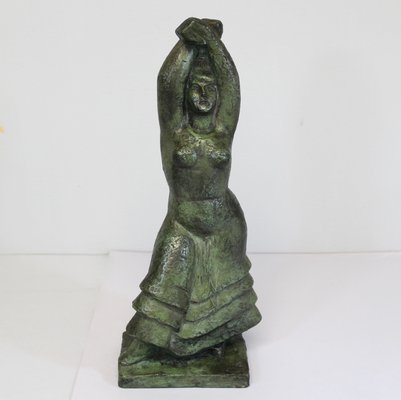 Patinated Terracotta Sculpture in Bronze by Manso for Almeda Anfora Gerona, 1960s-NE-684790