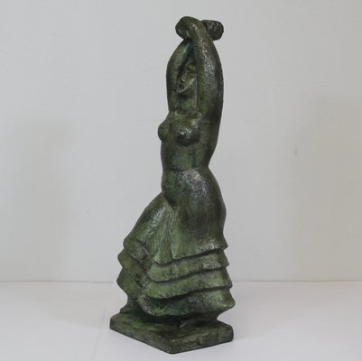 Patinated Terracotta Sculpture in Bronze by Manso for Almeda Anfora Gerona, 1960s-NE-684790