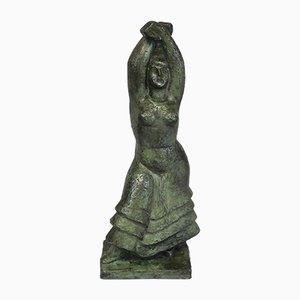 Patinated Terracotta Sculpture in Bronze by Manso for Almeda Anfora Gerona, 1960s-NE-684790