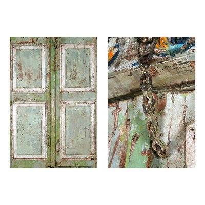 Patinated Wooden Door-NQ-624843