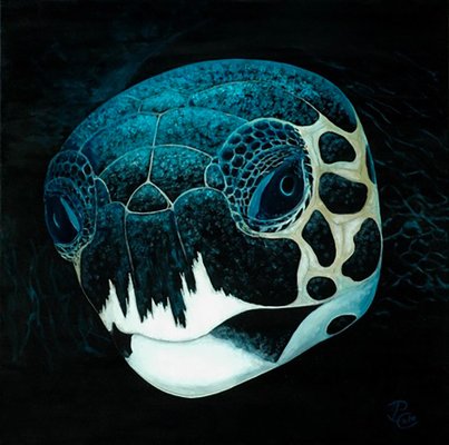 Patrick Chevailler, Turtle Head by Night, 2021, Oil on Canvas-QNR-1120463