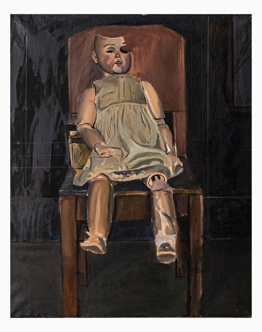 Pau Xiberta Pla, Study of a Doll, 1970s, Oil on Canvas