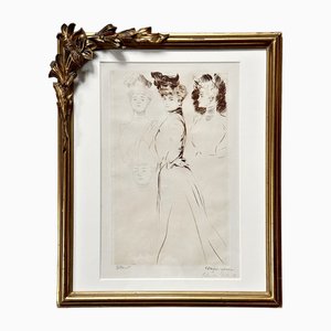 Paul César Helleu, Study of 4 Women, Hand-Signed Etching-QFT-1727102