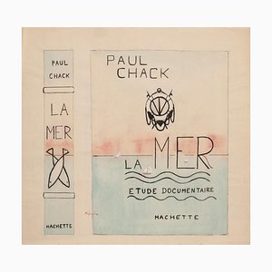 Paul Chack, La Mer (the Sea), Original Watercolor and China Ink-ZCI-800524