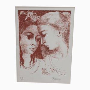 Paul Delvaux, Confidences, 1972, Lithograph-PLZ-1749159