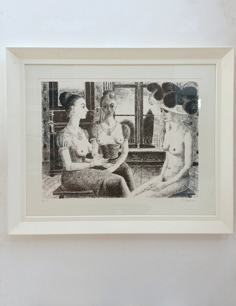 Paul Delvaux, La Fenetre, 1971, Lithograph