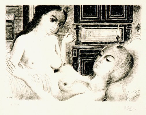 Paul Delvaux, Le Sommeil, 1970, Lithograph-PLZ-1749161