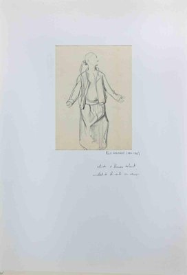 Paul Gavarni, Figure, Original Pencil Drawing, Mid 19th-Century-ZCI-1260054