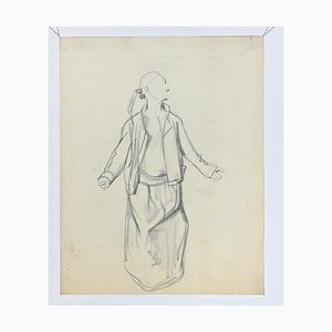 Paul Gavarni, Figure, Original Pencil Drawing, Mid 19th-Century-ZCI-1260054