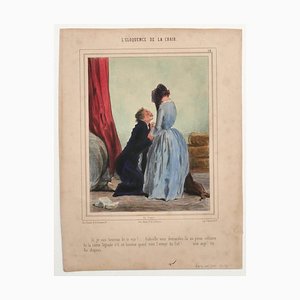 Paul Gavarni - L'éloquence De La Chair - Original Lithograph - Mid-19th Century-ZCI-837817