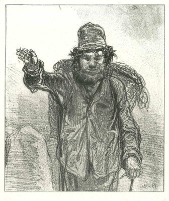 Paul Gavarni, Mountaineer, Original Lithograph, 1881-ZCI-2029737