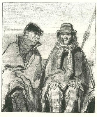 Paul Gavarni, The Conversation in the Ship, Original Lithograph, 1881-ZCI-2029700