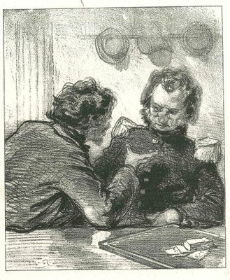 Paul Gavarni, The Conversation, Original Lithograph, 1881-ZCI-2029706