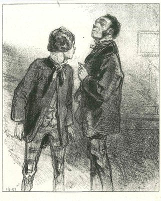 Paul Gavarni, The Conversation, Original Lithograph, 1881-ZCI-2029662