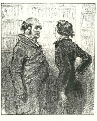 Paul Gavarni, The Conversation, Original Lithograph, 1881-ZCI-2029673