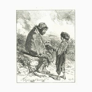 Paul Gavarni, The Conversation, Original Lithograph, 1881-ZCI-2029720