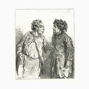 Paul Gavarni, The Conversation, Original Lithograph, 1881-ZCI-2029707