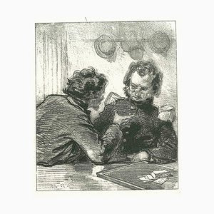 Paul Gavarni, The Conversation, Original Lithograph, 1881-ZCI-2029706