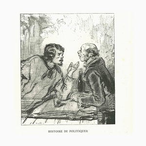 Paul Gavarni, The Conversation, Original Lithograph, 1881-ZCI-2029723