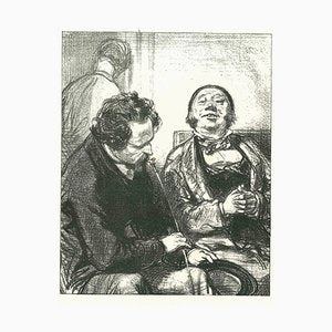 Paul Gavarni, The Conversation, Original Lithograph, 1881-ZCI-2029713