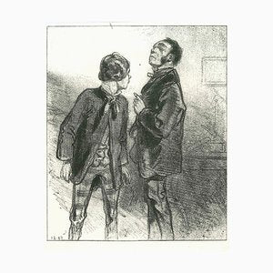 Paul Gavarni, The Conversation, Original Lithograph, 1881-ZCI-2029662