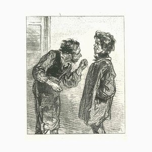 Paul Gavarni, The Conversation, Original Lithograph, 1881-ZCI-2029702