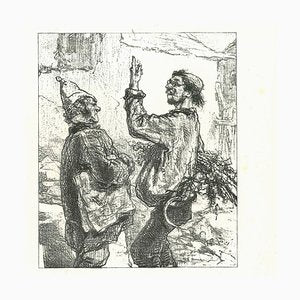 Paul Gavarni, The Conversation, Original Lithograph, 1881-ZCI-2029725