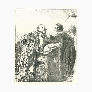 Paul Gavarni, The Conversation, Original Lithograph, 1881-ZCI-2029685